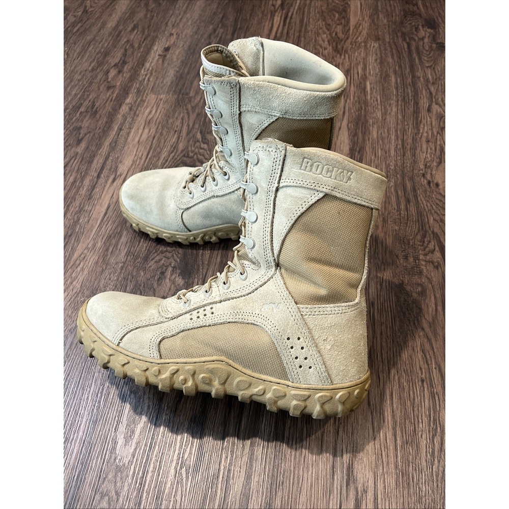 Rocky S2V Steel Toe Military Tactical Boots Color Tan Brown Men's Size 12.5M